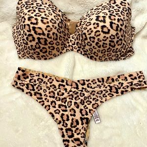 Leopard Print Bra and Panty Set by Victoria’s Secret